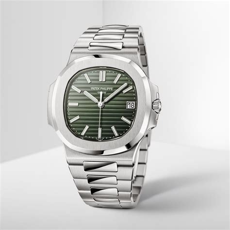 patek philippe nautilus platinum 5711 with green emerald|patek 5711 price.